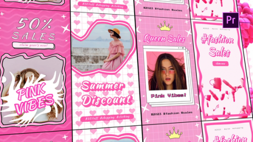 Videohive - Pink Stories Pack - 47457383