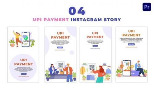 Videohive - UPI Payment User Animated Flat Character Instagram Story - 47470588