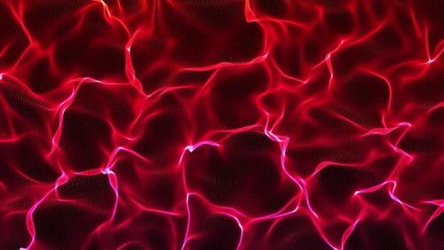 Videohive - Neon wall Red wave - 47492027