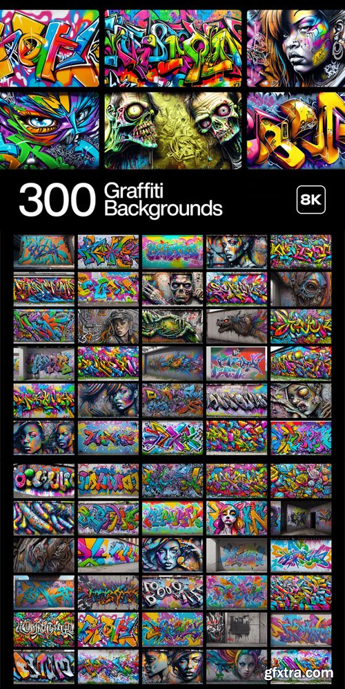 Awesome Graffiti Backgrounds Collection [8K]