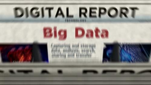Videohive - Big data analysis technology newspaper printing press - 47495782