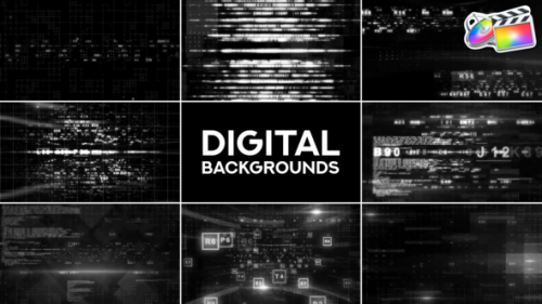 Videohive - Collection Of Digital Backgrounds for FCPX - 47517712