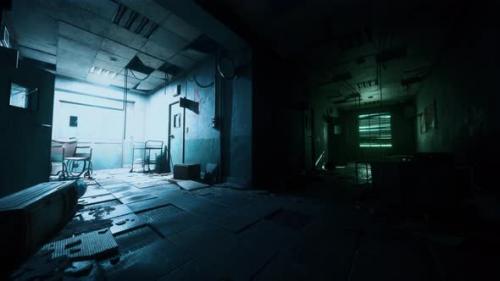 Videohive - Dark Inside an Abandoned Decaying Mental Hospital - 47549520