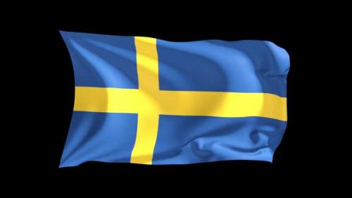 Videohive - Looping Waving Flag Sweden - 47242730