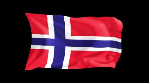 Videohive - Looping Waving Flag Norway - 47242731