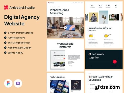 Artboard Studio - Premium Design Agency Template with Figma + Bootstrap Ui8.net