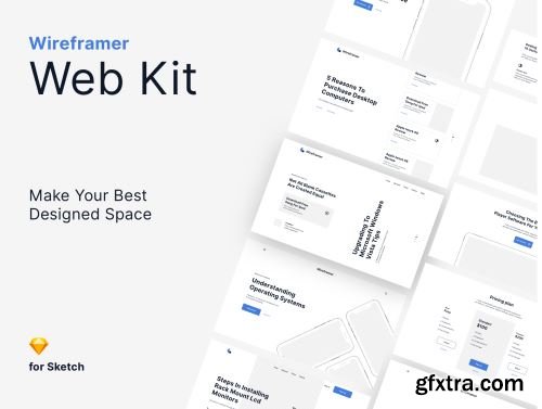 Wireframer Web Kit (for Sketch) Ui8.net