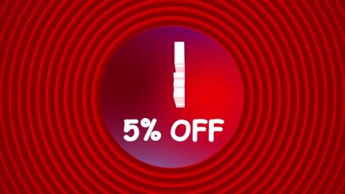 Videohive - Flash Sale Discount Badge 5 Percent Off Animation - 47546822