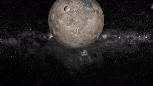 Videohive - Animation of Moon planet seen from space, Asteroids Cloud and cosmos, 2468 - 47555559