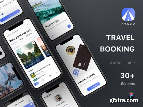 AVAGO - Travel App UI Kit Ui8.net