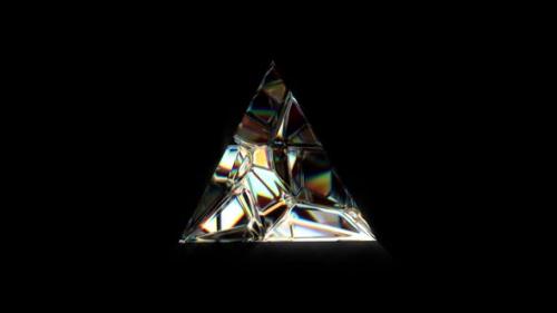 Videohive - Glass Iridescent Pyramid Loop - 47555866