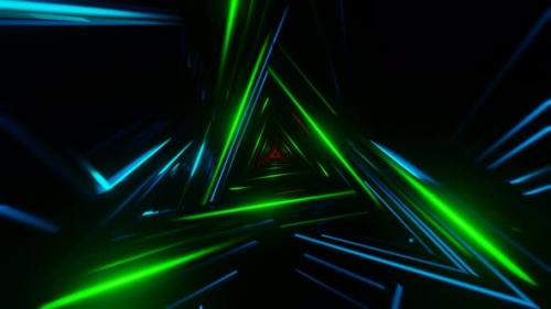 Videohive - Radiant and Enchanting VJ Loop Featuring a Flashing Neon Backdrop in a Hypnotic Flow - 47559219