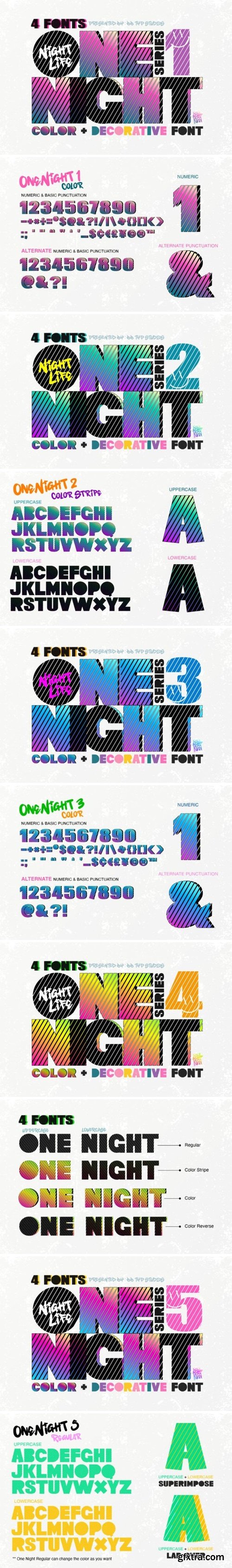 One Night Font Bundle