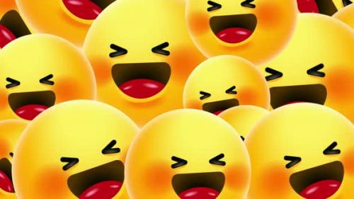 Videohive - Emoji hearty laughter transition alpha channel - 47565099