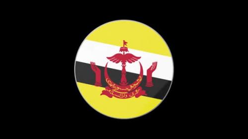 Videohive - Brunei Darussalam Flag Circle Tube Loop South East Asia Country ASEAN Bandar Seri Begawan Icon - 47568053