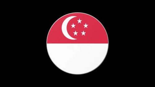 Videohive - Singapore Flag Circle Tube Loop South East Asia Country ASEAN Singapura Singapur Icon - 47568054