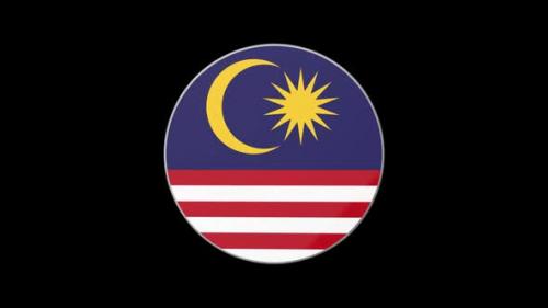 Videohive - Malaysia Flag Circle Tube Loop South East Asia Country ASEAN Kuala Lumpur Icon - 47569410