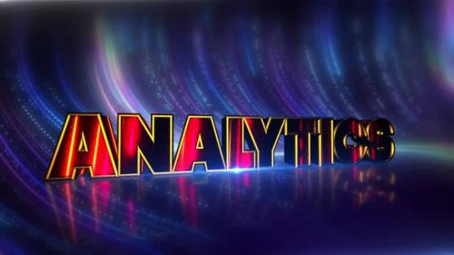 Videohive - Analytics Futuristic Neon Text On Cybernetic Canvas - 47559734