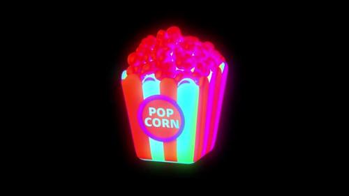 Videohive - Pop Corn Psychedelic 3D Animation - 47548183