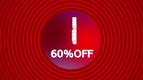 Videohive - Flash Sale Discount Badge 60 Percent Off Animation - 47546813