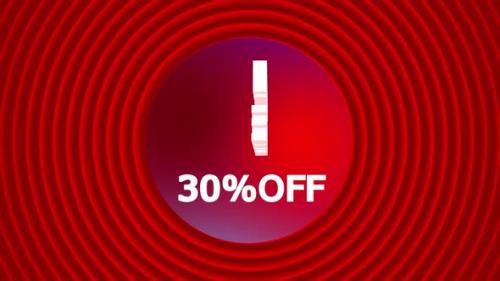 Videohive - Flash Sale Discount Badge 30 Percent Off Animation - 47546815