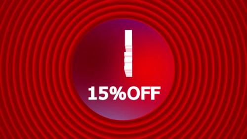 Videohive - Flash Sale Discount Badge 15 Percent Off Animation - 47546819