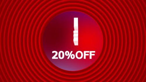 Videohive - Flash Sale Discount Badge 20 Percent Off Animation - 47546825