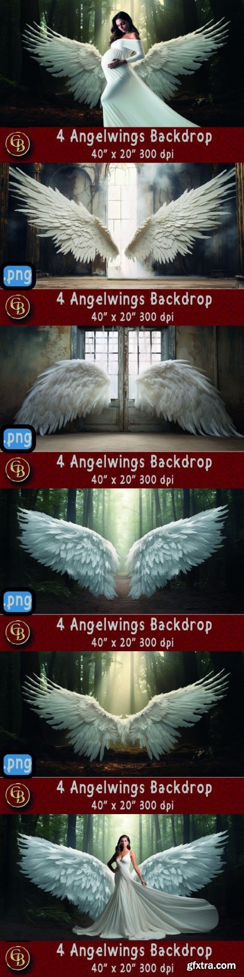 4 Angelwings Backdrops 40x20\