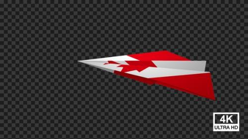 Videohive - Paper Airplane Of Canada Flag V2 - 47547844