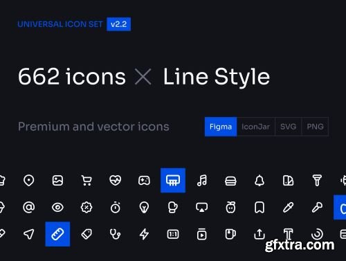 Universal Icon Set v2.2 | Line Style Ui8.net