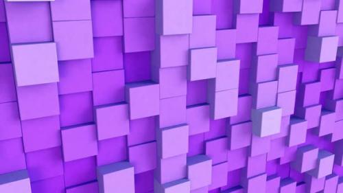 Videohive - Cube Grid Pattern Background Purple - 47547847