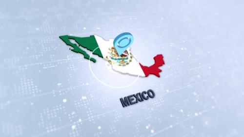 Videohive - Mexico Map With Marker - 47547850