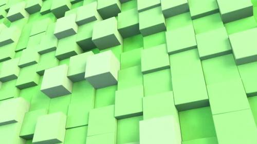 Videohive - 3D Cube Background Green - 47547853