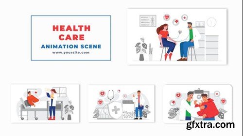 Videohive Vector Healthcare Animation Scene 47493952