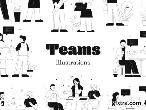 Teams Illustrations Ui8.net