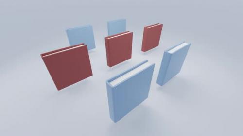 Videohive - 3D Render Books Simple Animation - 47574425