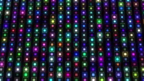 Videohive - Small Squares Box Animation Background, Neon Small Squares Animation High Tech Background. - 47574970