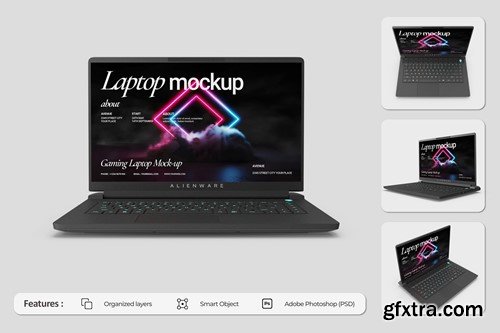 Gaming Laptop Mockup QC2YYD7