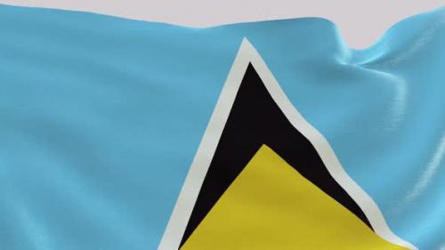 Videohive - Saint Lucia Fabric Flag - 47577561