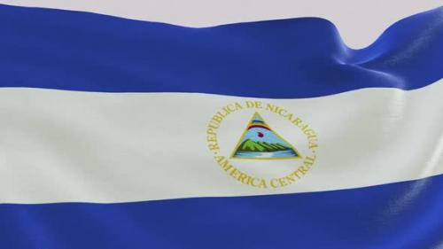 Videohive - Nicaragua Fabric Flag - 47577567