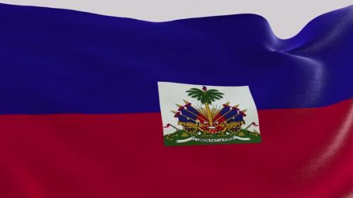 Videohive - Haiti Fabric Flag - 47577581
