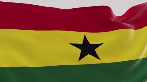 Videohive - Ghana Fabric Flag - 47577631