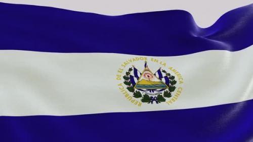 Videohive - El Salvador Fabric Flag - 47577662
