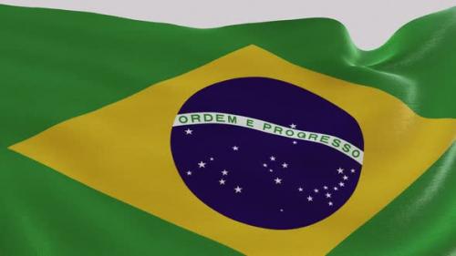 Videohive - Brazil Fabric Flag - 47577693