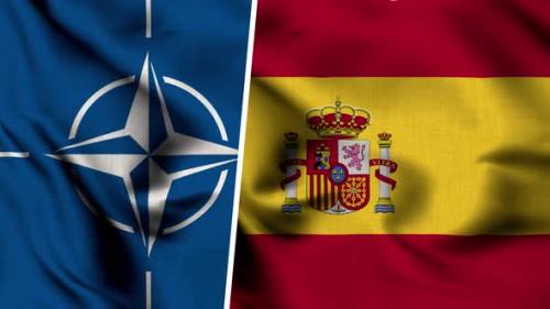 Videohive - Nato Flag And Flag Of Spain - 47577805