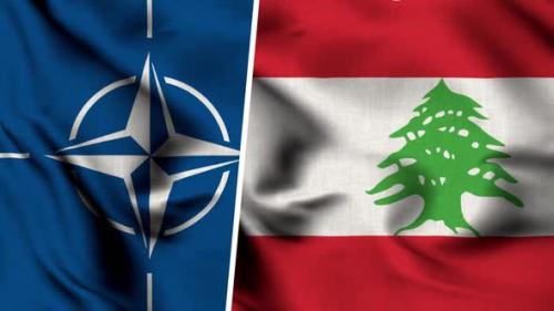 Videohive - Nato Flag And Flag Of Lebanon - 47577949