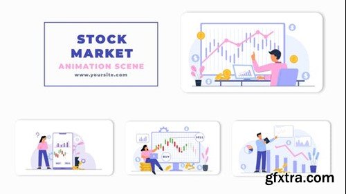 Videohive Vector Stock Market Animation Scene 47493873