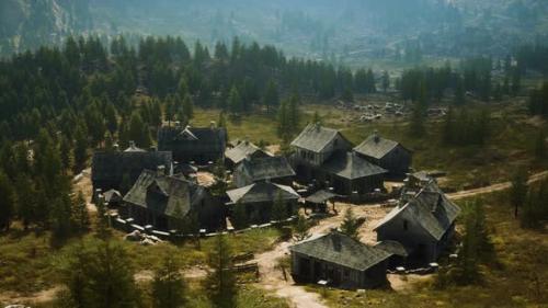 Videohive - Old Houses High in the Mountains - 47581132