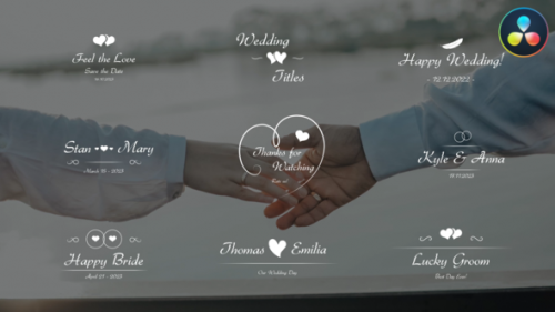 Videohive - Elegant Wedding Titles for DaVinci Resolve - 47518274