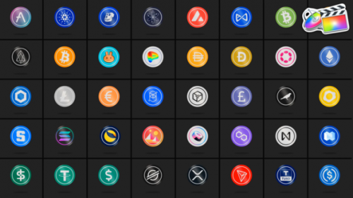 Videohive - 40 Cryptocurrencies for FCPX - 47552085